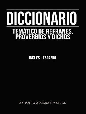 cover image of Diccionario temático de refranes, proverbios y dichos